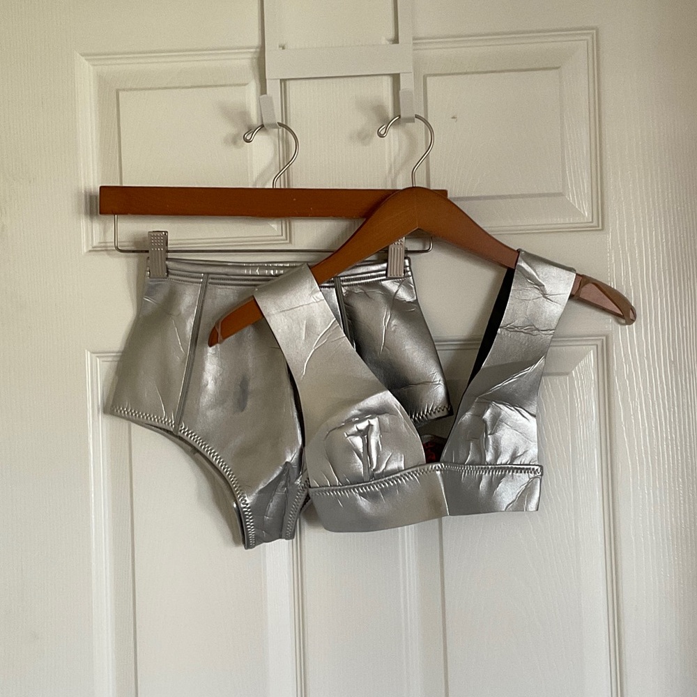 Billabong Shiny Silver Bikini Set